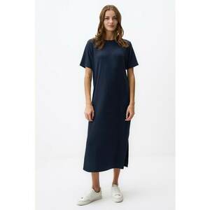 Rochie-tricou midi cu decolteu la baza gatului imagine