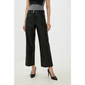 Pantaloni de piele ecologica cu croiala ampla imagine