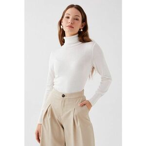 Pulover slim fit cu guler inalt imagine