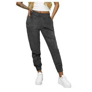 Pantaloni de trening din catifea femei JS/92K529 imagine