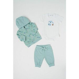 Set de pantaloni - hanorac si body din amestec de bumbac imagine