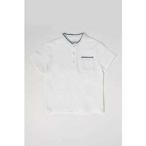Tricou cu buzunar pe piept Henley imagine