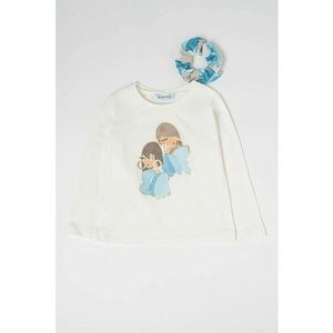 Bluza de bumbac cu elastic de par imagine