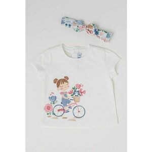 Set de bentita si tricou cu imprimeu - 2 piese imagine