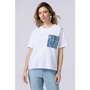Tricou lejer cu buzunar pe piept imagine
