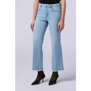 Blugi bootcut cu terminatii franjurate imagine