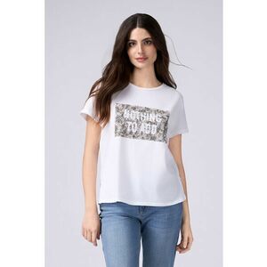 Tricou rgular fit cu paiete imagine