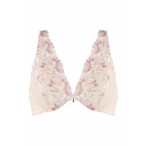 Sutien cu cupe triunghiulare si model floral imagine