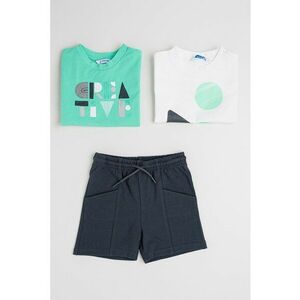 Set de tricou si pantaloni scurti cu buzunare oblice imagine