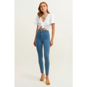 Blugi skinny cu talie inalta imagine