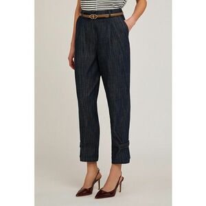 Pantaloni crop baggy cu talie inalta imagine