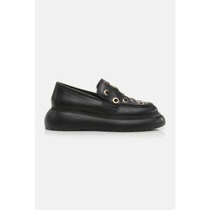 Pantofi loafer cu aspect masvi si anouri metalice imagine