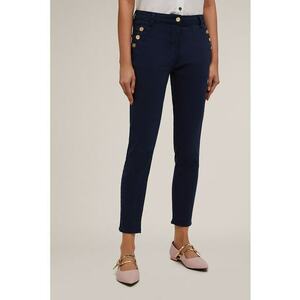 Pantaloni crop cu buzunare cu fermoar imagine
