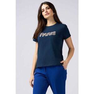 Tricou de bumbac cu text cu margele imagine