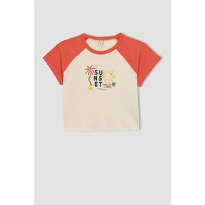 Tricou de bumbac cu maneci raglan imagine