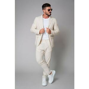 Pantaloni si sacou din amestec de in imagine