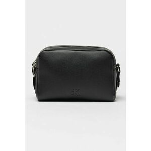 Geanta crossbody de piele ecologica cu bareta logo imagine