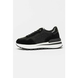 Pantofi sport cu garnituri din piele intoarsa si strasuri imagine