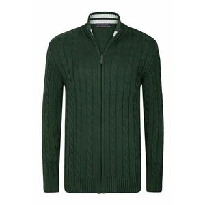Cardigan cu model torsade si fermoar imagine