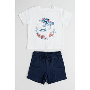 Set de tricou cu imprimeu si pantaloni scurti - 2 Piese imagine