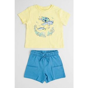 Set de tricou cu imprimeu si pantaloni scurti - 2 Piese imagine