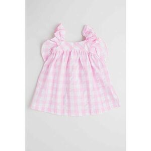 Rochie din bumbac cu model gingham imagine