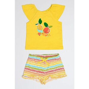 Set de pantaloni scurti si tricou cu imprimeu - 2 piese imagine