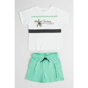 Set de tricou cu decolteu la baza gatului si pantaloni scurti imagine