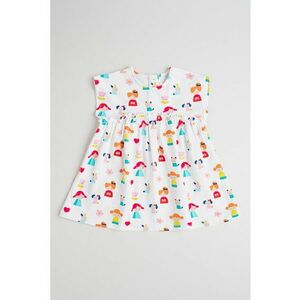 Rochie evazata din amestec de bumbac cu model imagine