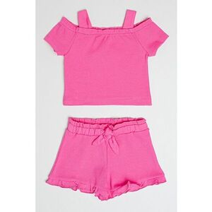 Set de tricou uni si pantaloni scurti - 2 piese imagine