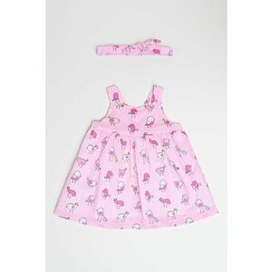 Set de rochie cu model si bentita - 2 piese imagine