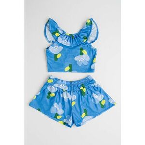 Set de top cu volane si pantaloni scurti imagine
