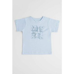Tricou de bumbac cu imprimeu logo imagine