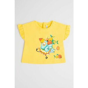 Tricou cu imprimeu si maneci cu volane imagine