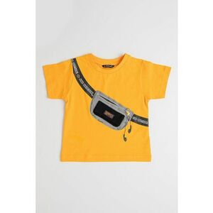 Tricou de bumbac cu buzunar cu fermoar imagine