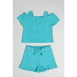 Set de tricou uni si pantaloni scurti - 2 piese imagine