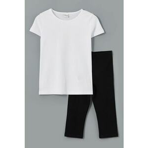 Set de tricou cu text si pantaloni - 2 piese imagine