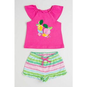 Set de pantaloni scurti si tricou cu imprimeu - 2 piese imagine