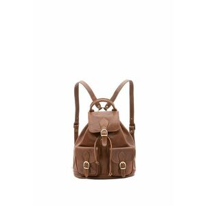Rucsac de piele cu buzunare cu clapa imagine