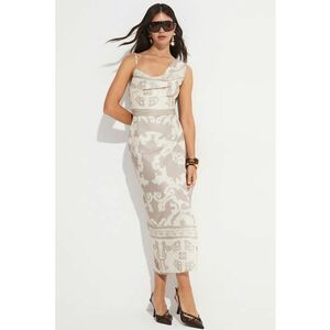Rochie cu croiala bodycon si decolteu asimetric imagine