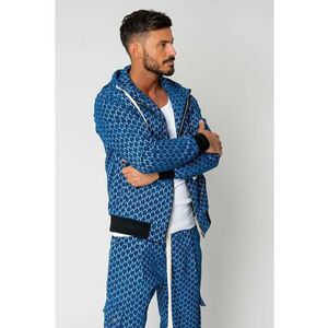 Set Hanorac cu fermoar si Pantalon lung cargo Dark Blue 15346 imagine