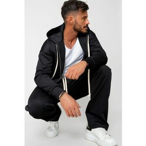 Set Jacheta cu fermoar si Pantalon lung Black 15329 imagine