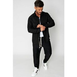 Set Camasa cu nasturi si Pantalon lung Black 15367 imagine
