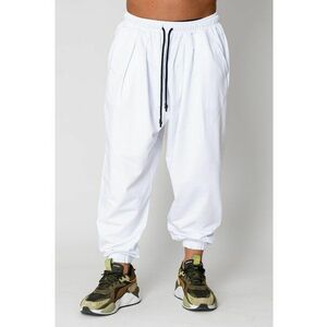 Pantaloni lung Baggy White 15404 imagine