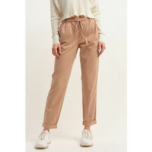 Pantaloni din amestec de lyocell cu snur de ajustare imagine
