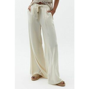 Pantaloni evazati din amestec de lyocell cu buzunare laterale imagine