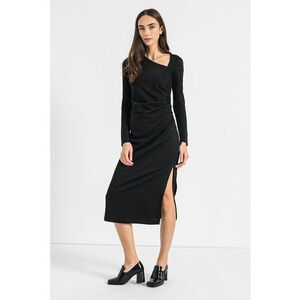 Rochie din jerseu cu aspect stralucitor si detalii drapate Ionico imagine