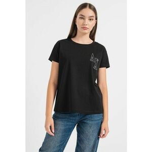 Tricou cu decolteu rotund si logo imagine