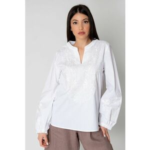Camasa cu maneca lunga tip IE cu broderie Off White 15511 imagine