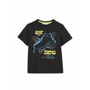 Tricou cu imprimeu grafic si text imagine